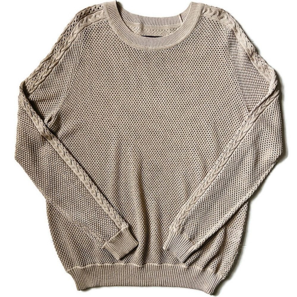 NWOT Marchesa Voyage Sweater Shimmery Champagne Large